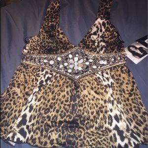 Baby Phat animal print tank top